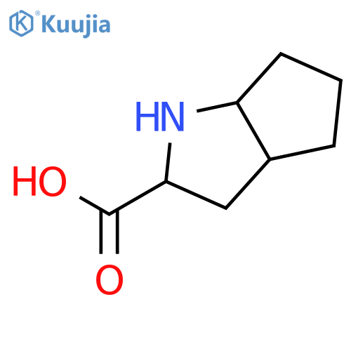 (2S,3aS,6aS)-octahydrocyclopenta[b]pyrrole-2-carboxylic acid structure
