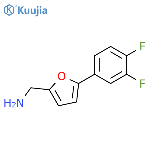 C-[5-(3,4-Difluoro-phenyl)-furan-2-yl]-methylamine structure