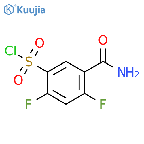 5-CARBAMOYL-2,4-DIFLUOROBENZENE-1-SULFONYL CHLORIDE structure
