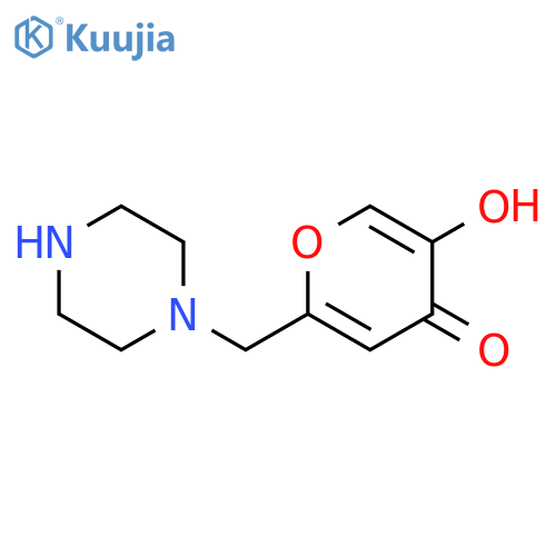 5-hydroxy-2-(piperazin-1-yl)methyl-4H-pyran-4-one structure