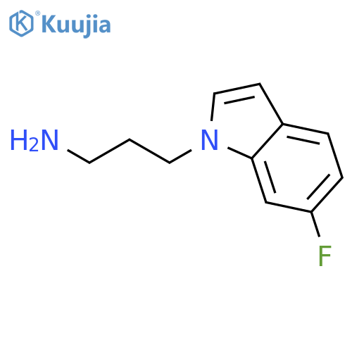 3-(6-Fluoro-1H-indol-1-yl)propan-1-amine structure