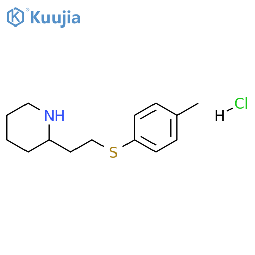 2-{2-[(4-methylphenyl)sulfanyl]ethyl}piperidine hydrochloride structure