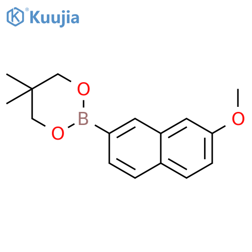 2-(7-Methoxy-2-naphthalenyl)-5,5-dimethyl-1,3,2-dioxaborinane structure