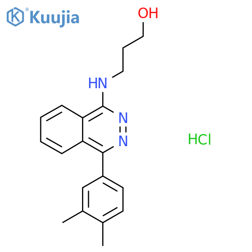 3-{[4-(3,4-dimethylphenyl)phthalazin-1-yl]amino}propan-1-ol hydrochloride structure