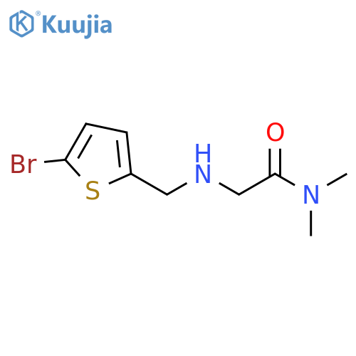 2-{(5-bromothiophen-2-yl)methylamino}-N,N-dimethylacetamide structure
