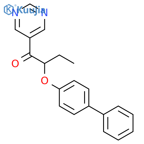 1-Butanone, 2-([1,1'-biphenyl]-4-yloxy)-1-(5-pyrimidinyl)- structure