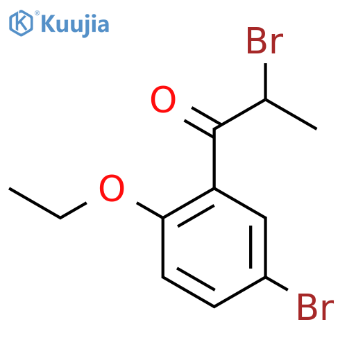 2-Bromo-1-(5-bromo-2-ethoxyphenyl)propan-1-one structure