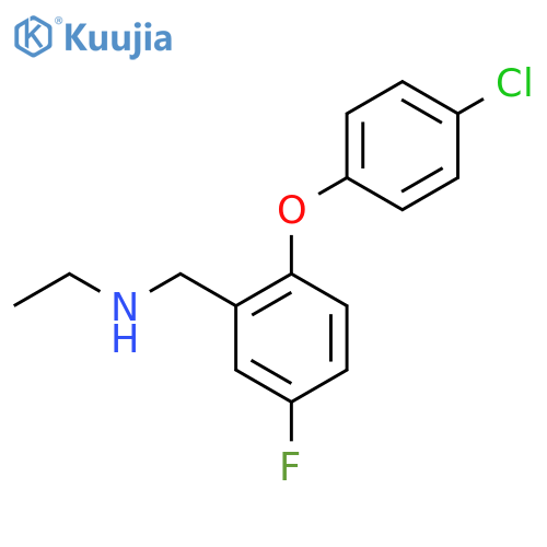 N-[[2-(4-chlorophenoxy)-5-fluorophenyl]methyl]ethanamine structure