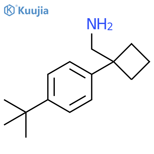 1-(4-tert-butylphenyl)cyclobutylmethanamine structure