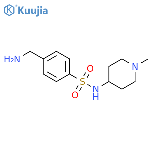 4-(Aminomethyl)-N-(1-methylpiperidin-4-yl)benzenesulfonamide structure
