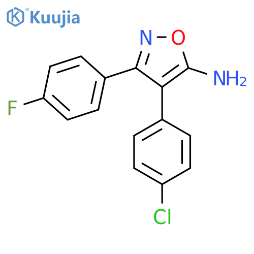 4-(4-Chlorophenyl)-3-(4-fluorophenyl)-1,2-oxazol-5-amine structure
