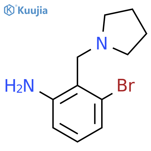 3-Bromo-2-(pyrrolidin-1-ylmethyl)aniline structure
