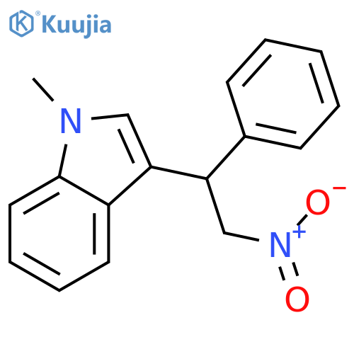 1-methyl-3-(2-nitro-1-phenylethyl)-1H-Indole structure