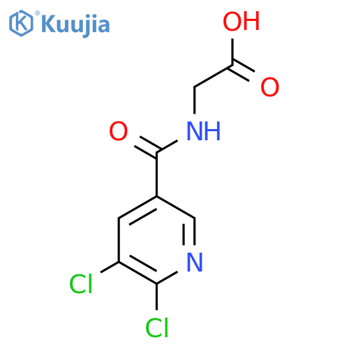 2-[(5,6-Dichloropyridin-3-yl)formamido]acetic acid structure