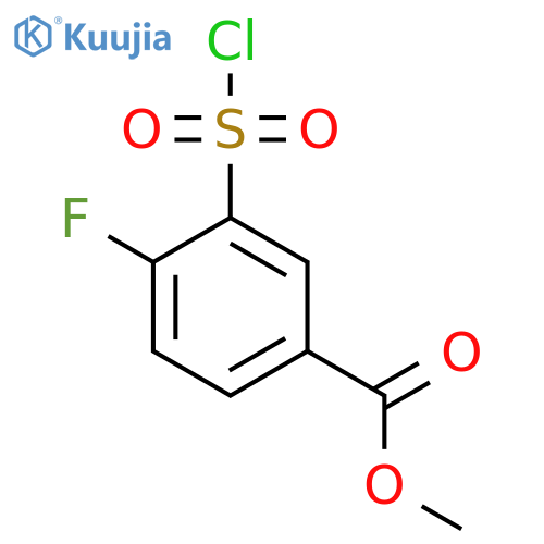 Methyl 3-(chlorosulfonyl)-4-fluorobenzoate structure