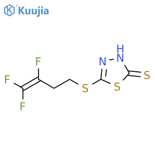 1,3,4-Thiadiazole-2(3H)-thione, 5-[(3,4,4-trifluoro-3-butenyl)thio]- structure