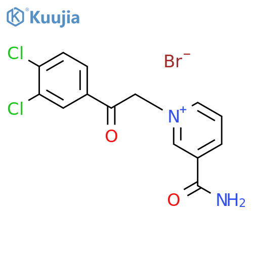 3-carbamoyl-1-2-(3,4-dichlorophenyl)-2-oxoethylpyridin-1-ium bromide structure