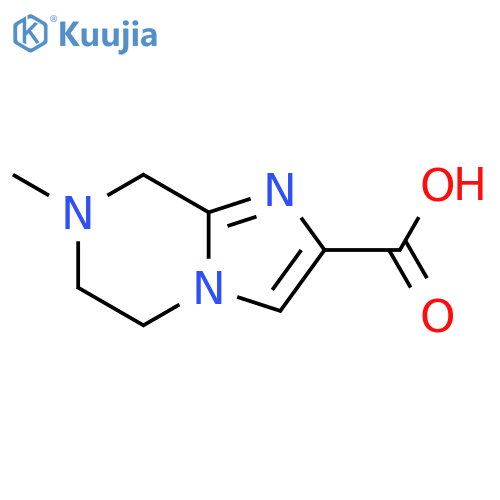 5,6,7,8-tetrahydro-7-methyl-Imidazo[1,2-a]pyrazine-2-carboxylic acid structure