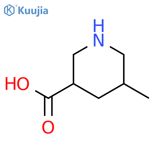 rac-(3R,5S)-5-methylpiperidine-3-carboxylic acid structure