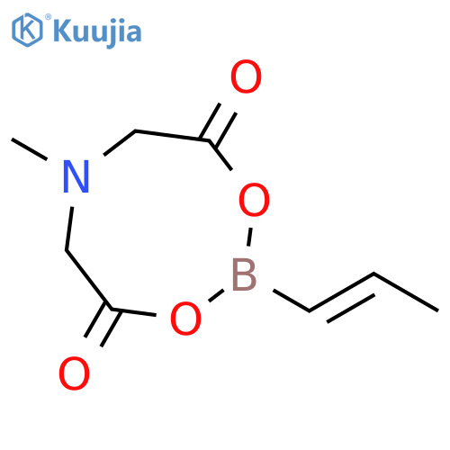6-methyl-2-[(E)-prop-1-enyl]-1,3,6,2-dioxazaborocane-4,8-dione structure