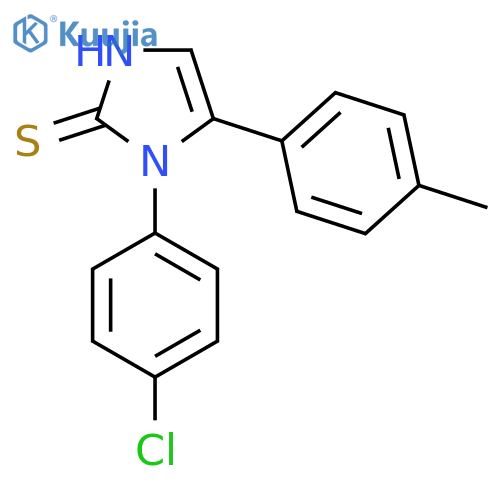 1-(4-chlorophenyl)-5-(4-methylphenyl)-2,3-dihydro-1H-imidazole-2-thione structure