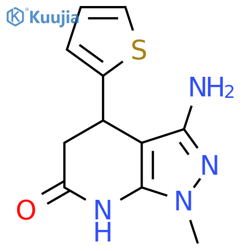 3-Amino-1-methyl-4-(2-thienyl)-1,4,5,7-tetrahydro-6H-pyrazolo[3,4-b]pyridin-6-one structure