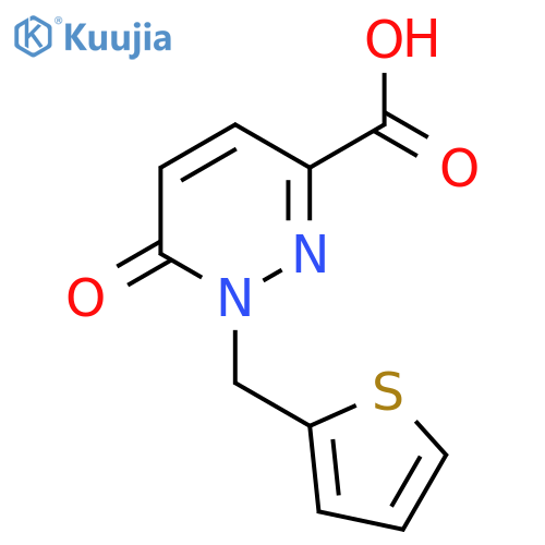 6-oxo-1-[(thiophen-2-yl)methyl]-1,6-dihydropyridazine-3-carboxylic acid structure