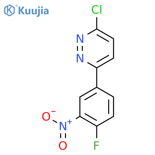 3-Chloro-6-(4-fluoro-3-nitrophenyl)pyridazine structure