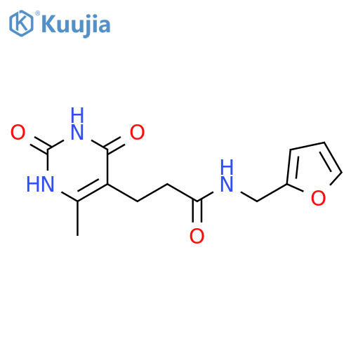 N-[(furan-2-yl)methyl]-3-(6-methyl-2,4-dioxo-1,2,3,4-tetrahydropyrimidin-5-yl)propanamide structure