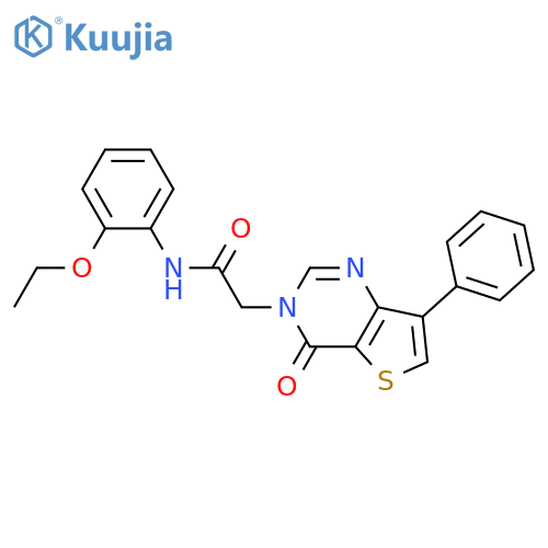 N-(2-ethoxyphenyl)-2-{4-oxo-7-phenyl-3H,4H-thieno[3,2-d]pyrimidin-3-yl}acetamide structure