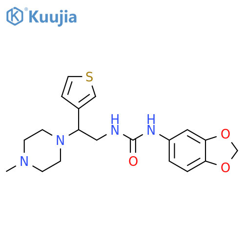 3-(2H-1,3-benzodioxol-5-yl)-1-2-(4-methylpiperazin-1-yl)-2-(thiophen-3-yl)ethylurea structure