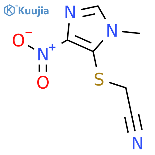 Acetonitrile,2-[(1-methyl-4-nitro-1H-imidazol-5-yl)thio]- structure