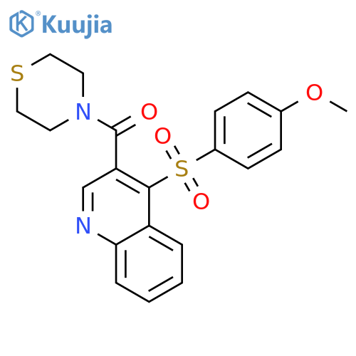 4-(4-methoxybenzenesulfonyl)-3-(thiomorpholine-4-carbonyl)quinoline structure