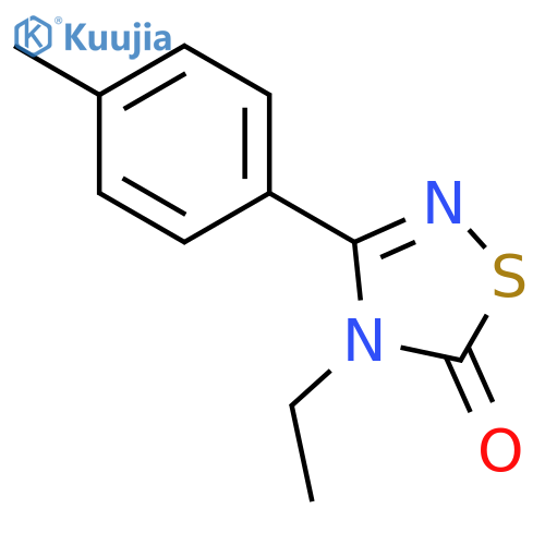 1,2,4-Thiadiazol-5(4H)-one, 4-ethyl-3-(4-methylphenyl)- structure