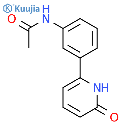 N-[3-(6-oxo-1H-pyridin-2-yl)phenyl]acetamide structure