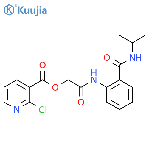 ({2-[(Propan-2-yl)carbamoyl]phenyl}carbamoyl)methyl 2-chloropyridine-3-carboxylate structure