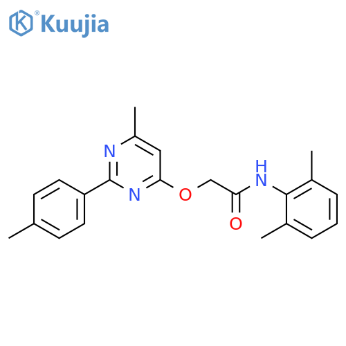 N-(2,6-dimethylphenyl)-2-{[6-methyl-2-(4-methylphenyl)pyrimidin-4-yl]oxy}acetamide structure