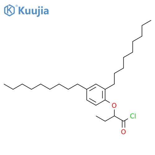 Butanoyl chloride, 2-(2,4-dinonylphenoxy)- structure