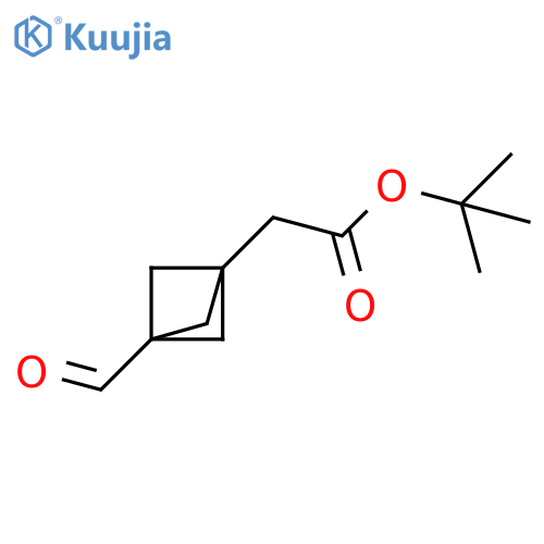 tert-butyl 2-{3-formylbicyclo[1.1.1]pentan-1-yl}acetate structure