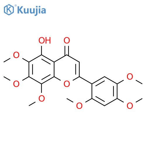 4H-1-Benzopyran-4-one, 5-hydroxy-6,7,8-trimethoxy-2-(2,4,5-trimethoxyphenyl)- structure