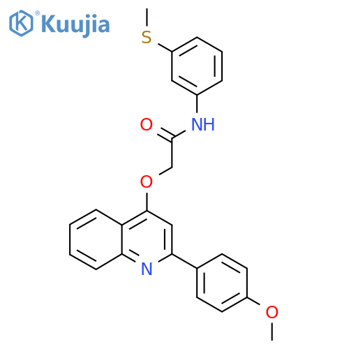 2-{[2-(4-methoxyphenyl)quinolin-4-yl]oxy}-N-[3-(methylsulfanyl)phenyl]acetamide structure