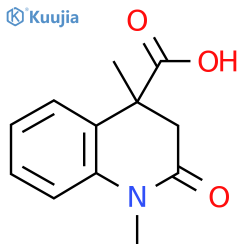 1,4-Dimethyl-2-oxo-1,2,3,4-tetrahydroquinoline-4-carboxylic acid structure