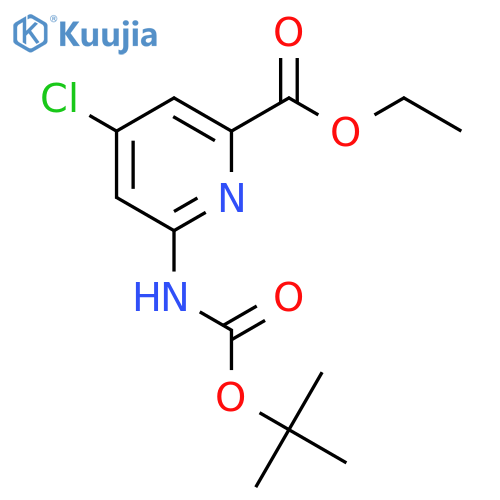 Ethyl 6-(tert-Butoxycarbonylamino)-4-chloropicolinate structure