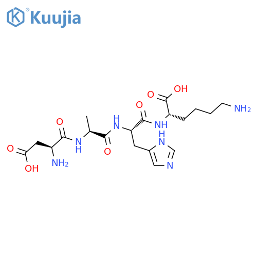 H-Asp-Ala-His-Lys-OH structure
