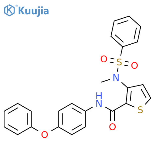 3-(N-methylbenzenesulfonamido)-N-(4-phenoxyphenyl)thiophene-2-carboxamide structure