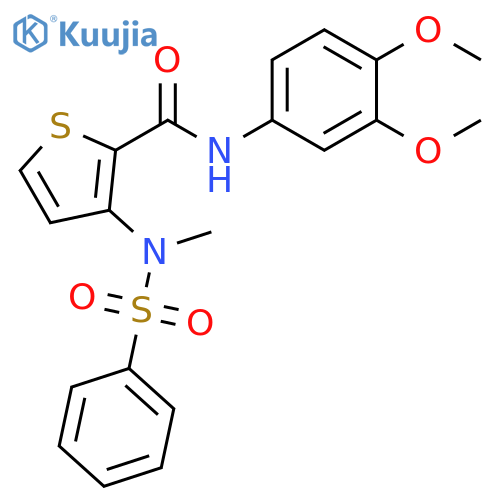 N-(3,4-dimethoxyphenyl)-3-(N-methylbenzenesulfonamido)thiophene-2-carboxamide structure