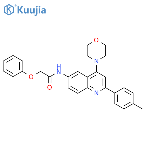 N-2-(4-methylphenyl)-4-(morpholin-4-yl)quinolin-6-yl-2-phenoxyacetamide structure