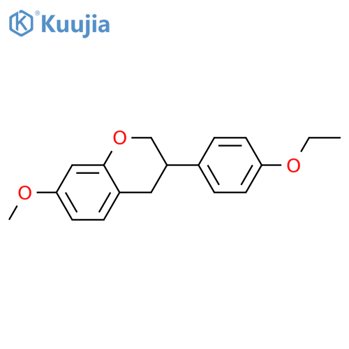 2H-1-Benzopyran, 3-(4-ethoxyphenyl)-3,4-dihydro-7-methoxy- structure