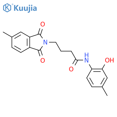 N-(2-Hydroxy-4-methylphenyl)-4-(5-methyl-1,3-dioxoisoindolin-2-yl)butanamide structure