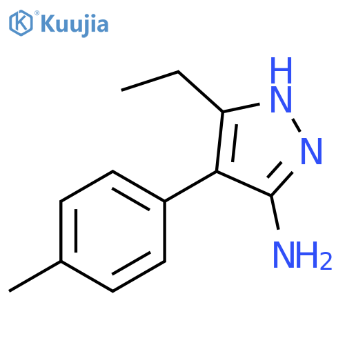 1H-Pyrazol-3-amine, 5-ethyl-4-(4-methylphenyl)- structure